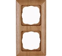 Kopp 306630004 HK02-Marco para 2 interruptores (Madera de Roble), Marrón