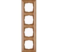 Kopp 306830000 HK02-Marco embellecedor para 4 enchufes (Madera de Roble)