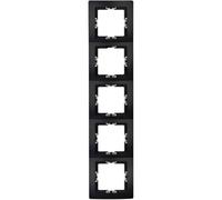 Kopp 308350001 HK05-Marco para 5 enchufes, Negro Mate
