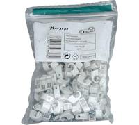 Kopp 345604080 - Abrazaderas, 7-10 mm , con clavos de acero de 30 mm, color gris