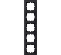 Kopp 402915003 HK07 - Marco embellecedor para 5 enchufes, Color Antracita