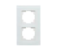Kopp 405408007 HK07 - Marco embellecedor de Cristal (2 Orificios), Color Blanco