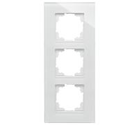 Kopp 405502011 Marco de 3 compartimentos, cristal, color blanco