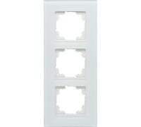 Kopp 405508000 HK07 - Marco embellecedor de Cristal (3 Orificios), Color Blanco