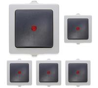 Kopp 566656002 - Interruptor (doble vía, para entornos húmedos, con iluminación) (Paquete de 5)