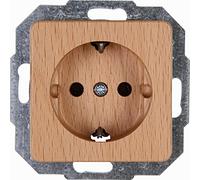 Kopp 914831004 Enchufe con protección de Contacto, Madera de Haya