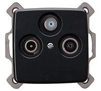 Kopp 923015082 - Toma de Antena para televisión por satélite o por Cable (Apta para televisión Digital, Compatible con radios de satélite y radiofrecuencia), Color Gris