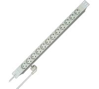 Kopp 931204016 profiversal Regleta Enchufe Multiple Pared, 12 de compartimento con schutzk.De Horas, 45 grados gedr. Cacerolas, 5 mm², 2 m con schutzk. - Enchufe angular, 250 Vac, 16 AMP