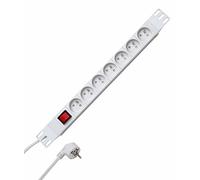 Kopp 932704012 profiversal 7 de compartimento con MSK de horas, 2 pines Bel. Interruptor, 45 grados gedr. Cacerolas, 5 mm², 2 m con schutzk. - Enchufe angular multiple pared, 250 Vac, 16 AMP