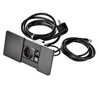 KOPP 939621017 VersaPAD-Enchufe empotrable (IP20), 3400 W, Negro