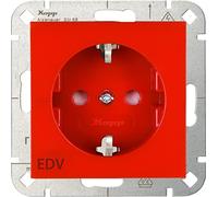 Kopp 940012004 Enchufe con protección de Contacto, Rosso