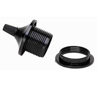 Kopp aislante plástico de casquillo E27 con tapa, Negro, 214405042
