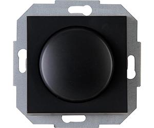Kopp Athenis 842950082 - Regulador de presión para bombillas halógenas de 230 V, corte de fase, RL 20-250 W/VA, LED 3-35 W, 230 V ~, 50 Hz, color negro, superficie mate
