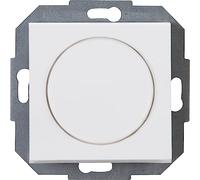 Kopp Athenis 845832080 - Regulador de intensidad universal con interruptor de presión para LED, sección de fase y fase, LED de 3-100 W, 10-250 W, color blanco ártico, superficie mate