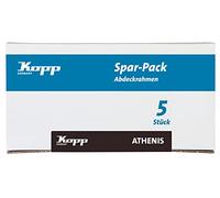 Kopp ATHENIS Marco de 2 vías en colores acero, 5 unidades, 86 x 157 x 9,5 mm, marco para enchufes e interruptores, elegante marco de enchufe de plástico mate, marco de interruptor de luz de alta
