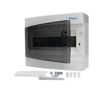 Kopp Aufputz - Caja de distribución con puerta de 1 fila, para 12 pole, 1 pieza, gris/negro, 350911047