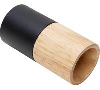 Kopp Cubierta para portalámparas E27, diámetro 50 mm, longitud 105 mm, material aluminio y madera, color negro/madera, 342816016