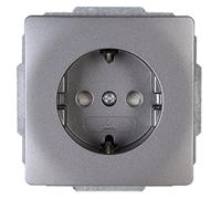 Kopp Enchufe con Mayor Protección contra Contactos Venedig, Color Platino, 924043082