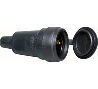 Kopp Enchufe de Goma de Contraste con Tapa IP44 Negro - 181416067 [5 Piezas]
