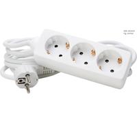 Kopp Enchufe de Mesa Blanco de 3 Vías con Cable de 3 Metros - 128688650 [10 Metros]