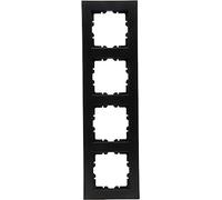 Kopp HK07 - Marco de cubierta de 4 vías, color: negro mate - (5 unidades)
