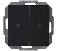 Kopp Interruptor de persiana Paris, empotrable, color negro mate, 651550080