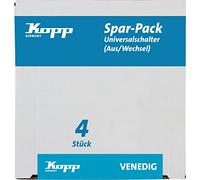 Kopp Interruptor Venedig, Color Blanco, Paquete con 4 Piezas, 602629056