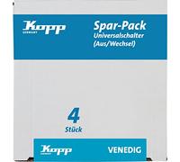 Kopp Interruptor Venedig, Color Platino, Paquete con 4 Piezas, 602643054