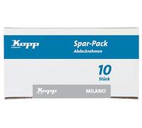 Kopp Milano - Marco para enchufes e interruptores (10 unidades, 8,0 x 8,0 cm, plástico), color blanco