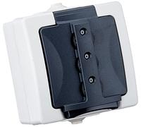 Kopp Nautic 955056015 - Toma de corriente con cerradura de combinación (IP 44, 16 A, 250 V/CA), color gris