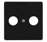 Kopp Paris 334950185 - Cubierta para enchufe de antena de 2 tomas TV/RF, color negro mate