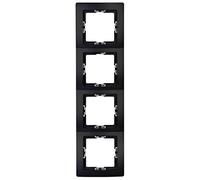 Kopp PARIS - Marco para enchufes e interruptores (8,3 x 29,6 cm), color negro mate