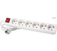 Kopp Regleta de 6 Tomas con Interruptor Blanco Ártico - 120913004 [10 Piezas]