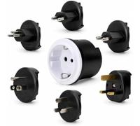 Kopp Reiseadapter - Adaptador universal de viaje para Reino Unido, Suiza, Italia, China, Australia, adaptador universal de viaje, color negro