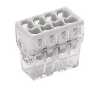 Kopp Wago Compact 33346416 - Terminal de 8 conductores (0,5-2,5 mm², 10 unidades), color transparente y gris