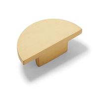KOPPALIVE Paquete de 5 tiradores de latón macizo para cajones de tocador, pomos y manijas semicírculos para gabinete de cocina, pomos dorados para gabinete y cajón, manijas modernas de cobre para