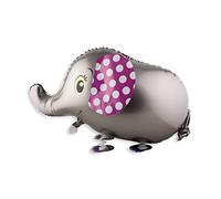 Kopper-24 Airwalker Globo de elefante - globo de helio para caminar con animales corriendo globo de aluminio para niños, cumpleaños, fiestas, bodas, niños, regalo JGA decoración, globos de animales
