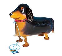 Kopper-24 Airwalker - Globo de perro salchicha con forma de perro salchicha, globo de helio para caminar, decoración para niños, cumpleaños, fiesta, boda, regalo para niños, decoración JGA