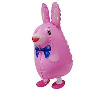 Kopper-24 Airwalker Globo Rosa Conejo - Globo de helio para caminar, decoración para niños, cumpleaños, fiestas, bodas, niños, regalo de JGA, decoración de animales