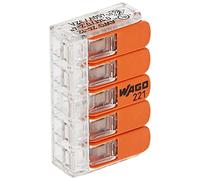 KoppTerminal enchufable WAGO COMPACT, con palanca, 0,14- 4 mm², 5 conductores, paquete profesional: 25 piezas, 33346428