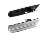 KOPQTEC Indicador Retrovisor Compatible con Porsche para Boxster 986 996 911 para Carrera para Turbo para Targa GT2 GT3 Luces Señal Giro Luces Posición Laterales Dinámicas Estilo Automóvil(Silver)