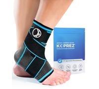 Koprez Tobillera de compresión unisex, grande, azul, par