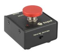 KOPUL Momentary Microphone Mute/Talk Button - Push-to-Talk or Push-to-Mute, LED Indicator,XLR in/out, Desktop or Footswitch Use, for Dynamic & Condenser Mics for Podcast, Online Meetings, Live Events