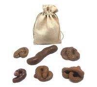 KOQAIIZ 6 Piezas Caca De Broma, Caca De Juguete Mierdas De Broma Mojon De Broma Mierda Caca De Broma Realista, Viene con Bolsa con Cordón. Adecuado para El Día De Los Inocentes De Halloween