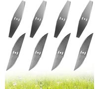 KOQAIIZ cuchillas metal para desbrozadora electrica, 8 cuchillas de metal para desbrozadora de césped, hoja de repuesto de metal, accesorios para desbrozadora eléctrica con batería