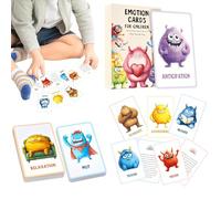 KOQAIIZ Juego de Emociones para Niños (4-10 Años), 32 Cartas Ilustradas, Comprender y Gestionar Emociones, para Hogar, Escuela, Terapia