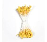 KORA projects 100 Mini estambres para Flores de Papel para Scrapbooking y Otras Manualidades. Colección Bora-Bora (Amarillo Canario)