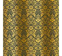 KORA projects - Cartulinas de colores con foil metalizados - Colección Damask (Damask Dalia, oro/azul marino)