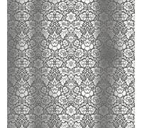KORA projects - Cartulinas de colores con foil metalizados - Colección Damask (Damask Dalia, plata/gris)