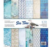 KORA projects - Pack de 12 Papeles (12"x12"/30,5x30,5cm) - Sea Time